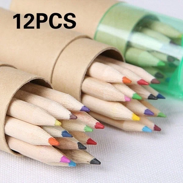 

12 Pcs/ Box Wooden Writing Colored Pencils 12 Colors W/ Sharpener Child Gift Color Pencil Set Color Pencils