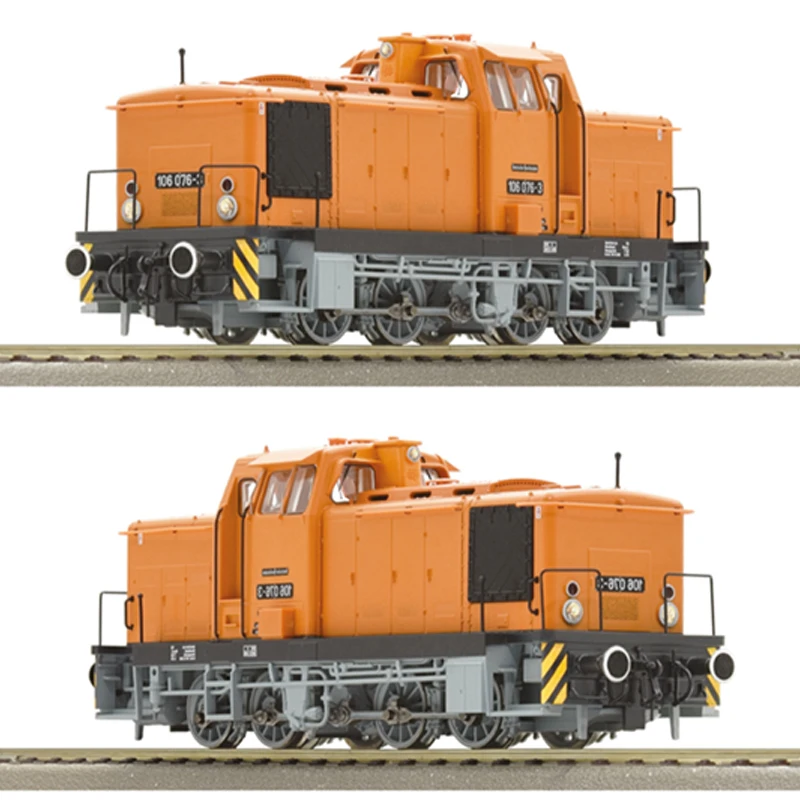 

ROCO Train Model 1:87 HO Diesel Locomotive BR106 Internal Combustion Engine DR 70263 Orange Electric Toy Train