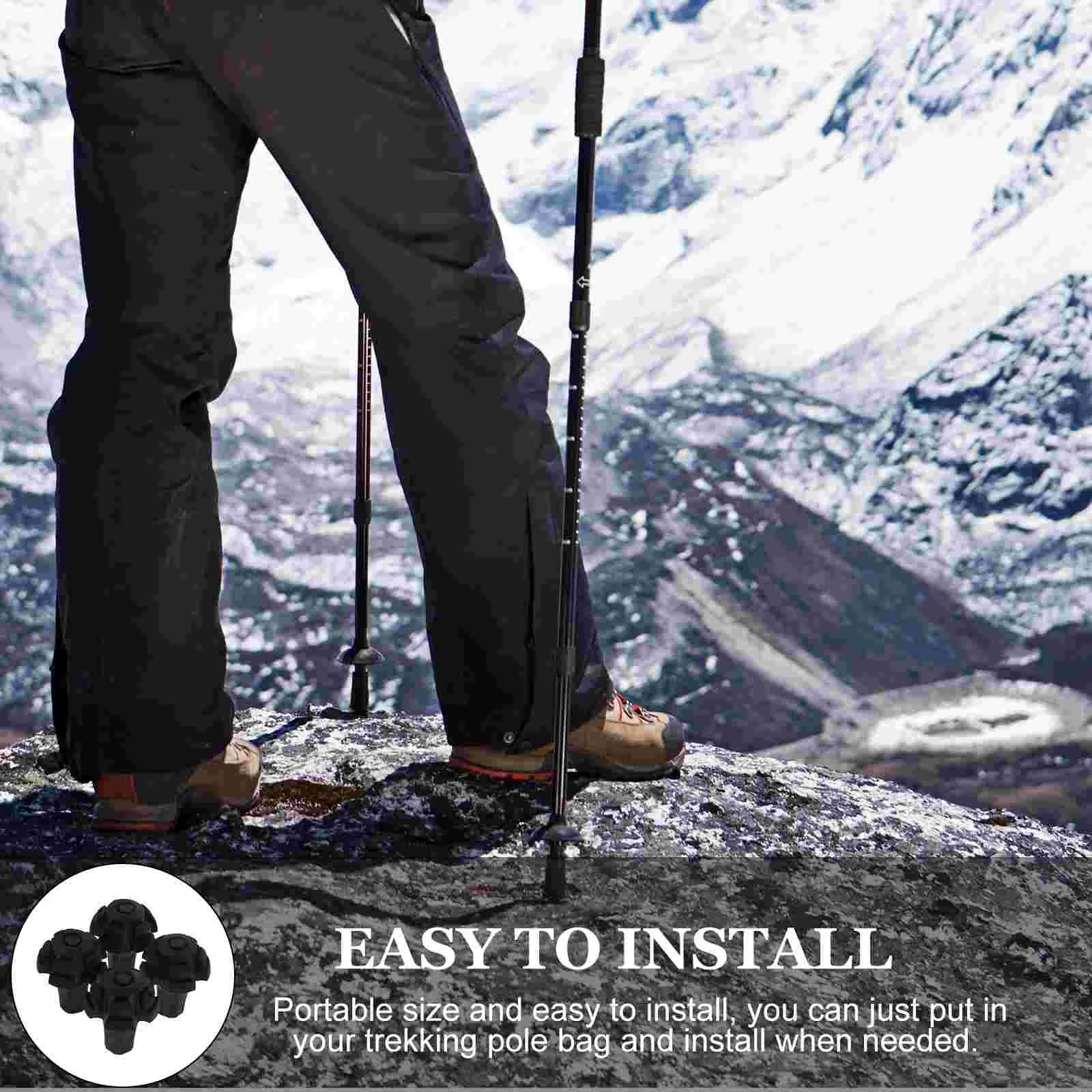 4 шт. аксессуары Alpenstock насадки для трости резиновые пальцы черные сменные