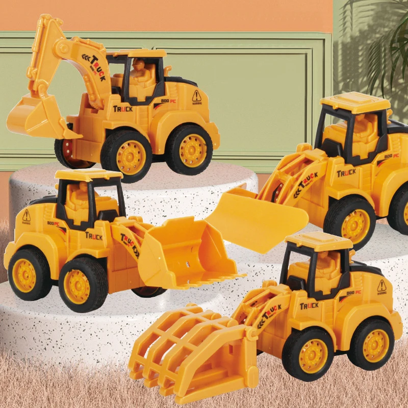 

Engineering Vehicle Car Toy Inertial Pull Back Sliding Simulation Model Bulldozer Excavator Children's Kids Toys Boy Gift