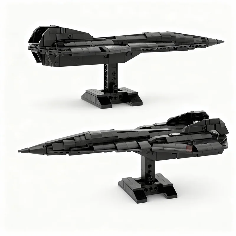Фото 490 деталей MOC Creator Expert TOP GUN MAVERICK SR DARK STAR 1:1 Масштабная модель игрушки, Рождественский подарок, Строительные блоки, Конструктор для детей №3