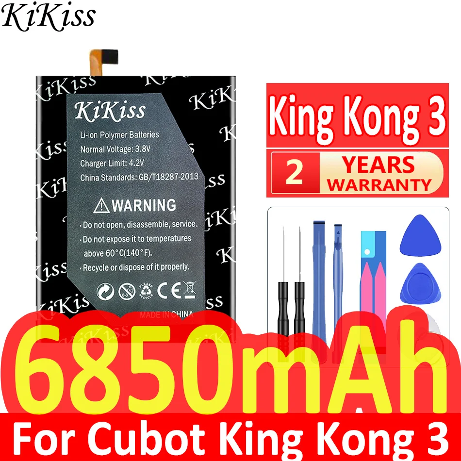 

KiKiss King Kong3 6850mAh Battery For Cubot King Kong 3 KingKong 3 Batteria + Free Tools