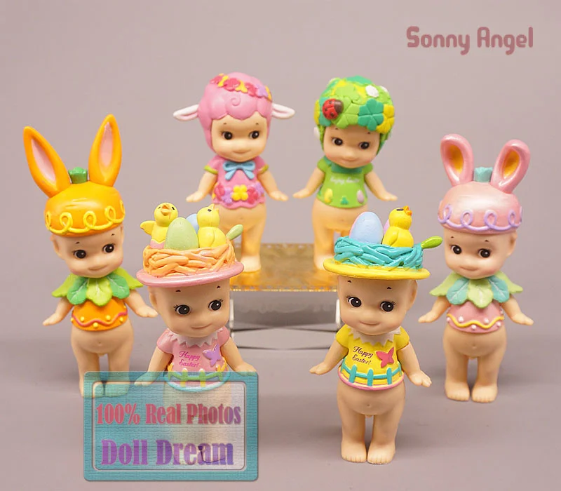 

6pcs/set 2022 8cm Sonny Angel Easter Day series Rabbit chicks version Mini PVC Action Figures Collectible Model Toys