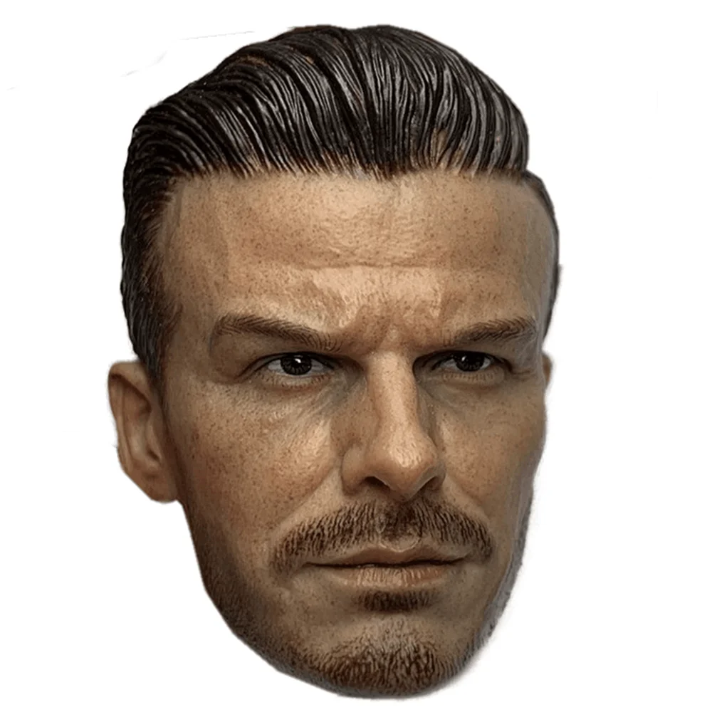 Cabeza tallada a escala 1/6 de David Beckham, estrella del fútbol, modelo masculino adecuado para figura de acción de 12 pulgadas de PVC, muñeca corporal