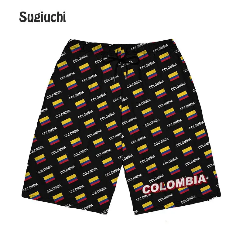 

Colombia Colombian COL Men's Shorts Sweat Beach Pocket New Bodybuilding Casual Fashion Sports Man Sweat Gym Pants Summer
