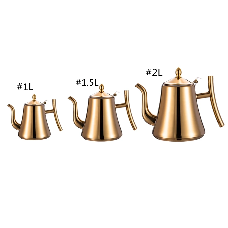 

Stainless Steel Material Tea Pots Durable Coffee Cold Water Pots Coffee Kettle Home Tea Tool for Induction Cooker Drop Shipping