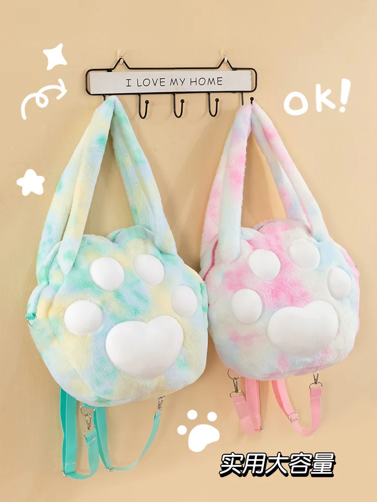 Плюшевый рюкзак с когтями для девочек милый дизайнерский чемодан дорожная сумка