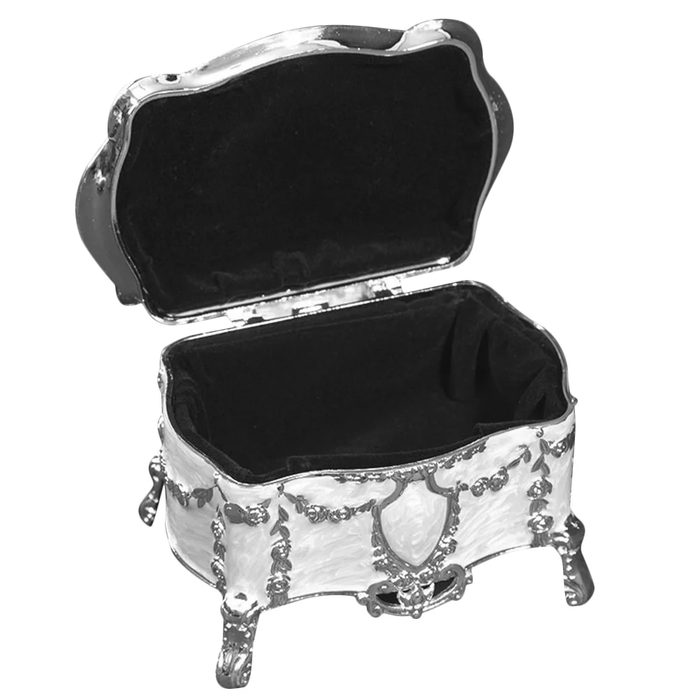 Vintage Trinket Jewelry Box European Style High Footed Treasure Organizer