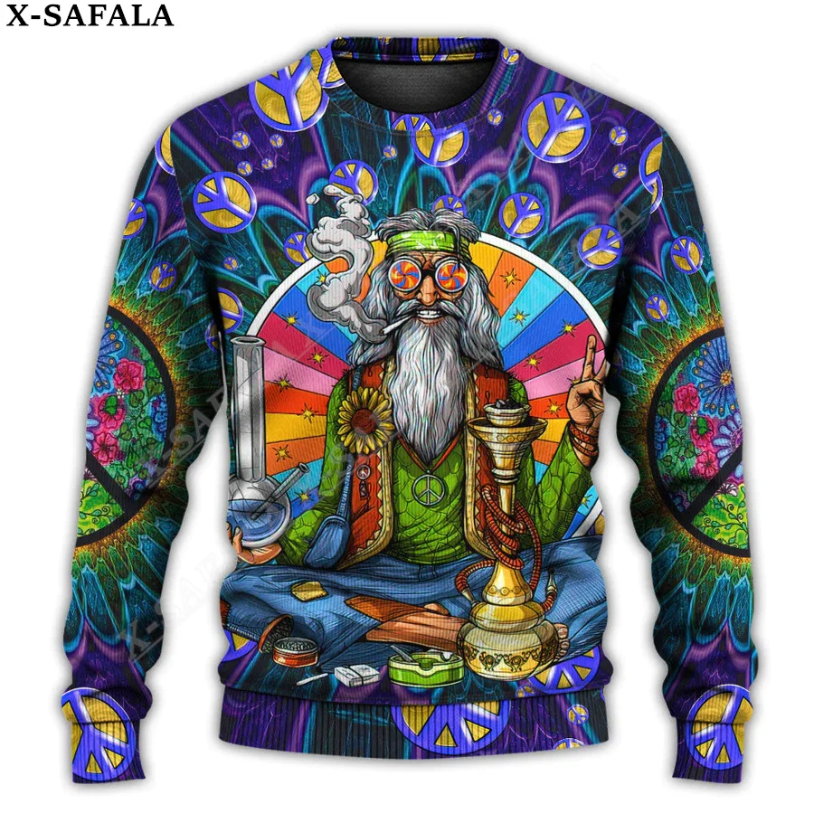 Свитеры в стиле хиппи с рисунком грибов страшные Джемперы для Хэллоуина