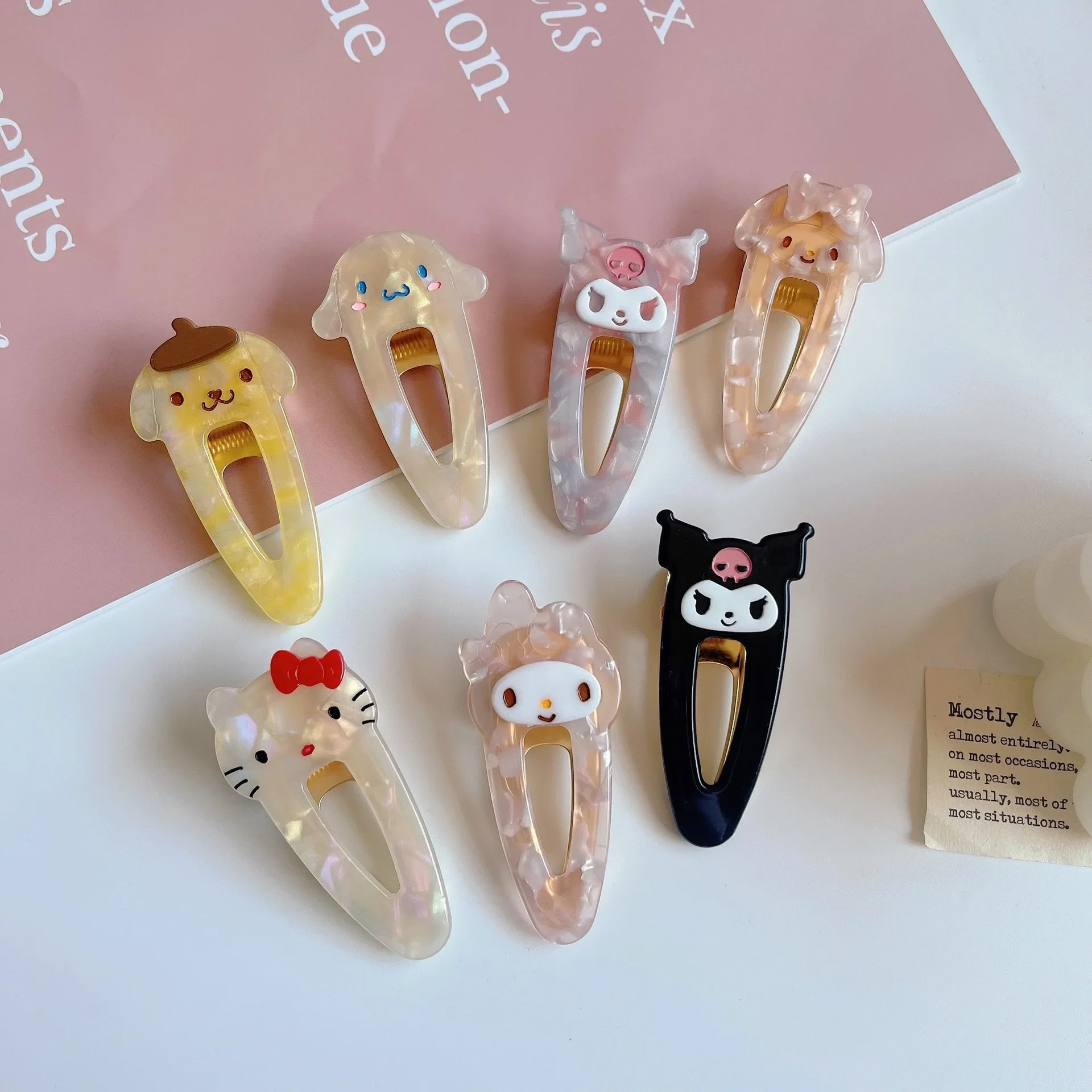 Забавные заколки для волос Muweordy собак милые с мультяшными котами и животными