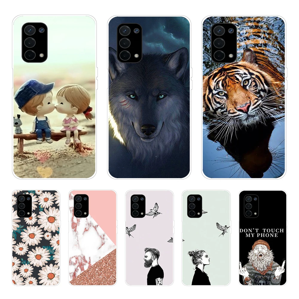 Чехол для OPPO, A54, 5G, 4G, черный чехол ТПУ, CPH2239, CPH2195, OPPOA54