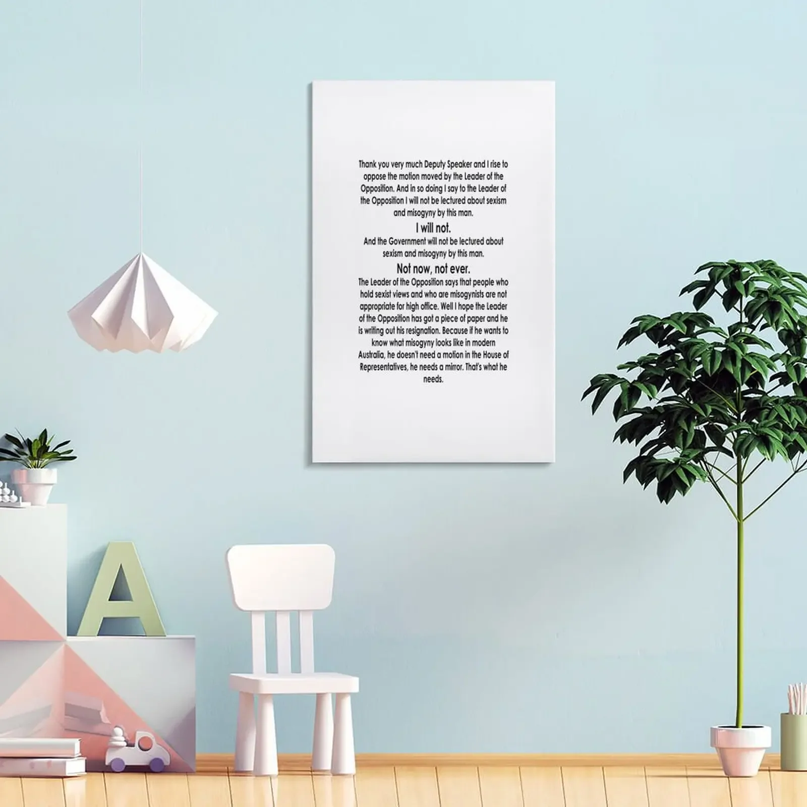 Печать на холсте &quotЮлия Гиллард Мисogyny Speech&quot