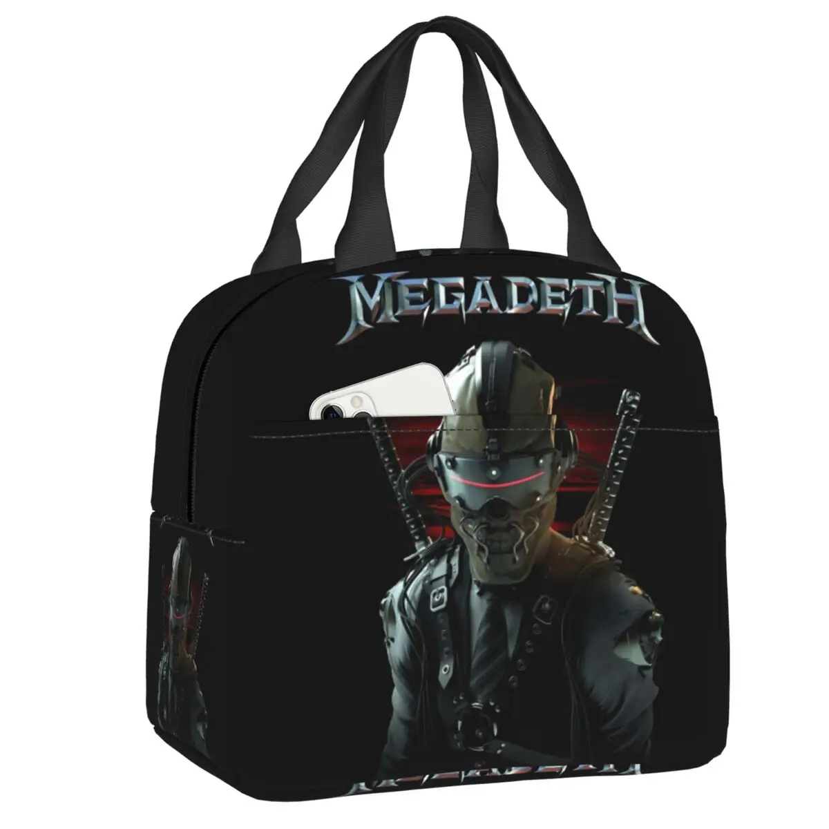 

Megadeths тяжелый металлический ремешок, многоразовый Ланч-бокс для женщин, водонепроницаемый термо-охладитель рок-группы, изолированный Ланч-...