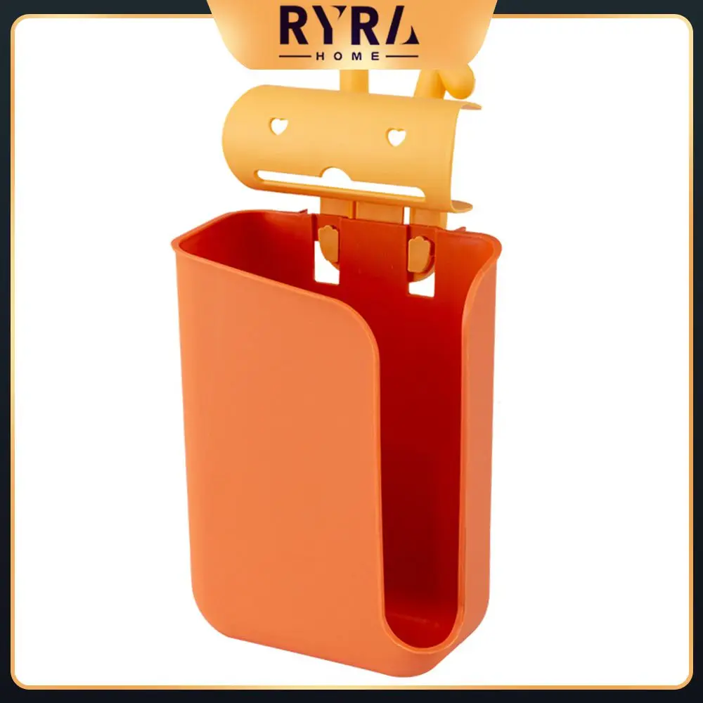 

Pp Recycle Bag Dispenser Cartoon Grocery Bag Holder Multi-purpose Free Perforated Wall-mounted Bags Container Punch-free