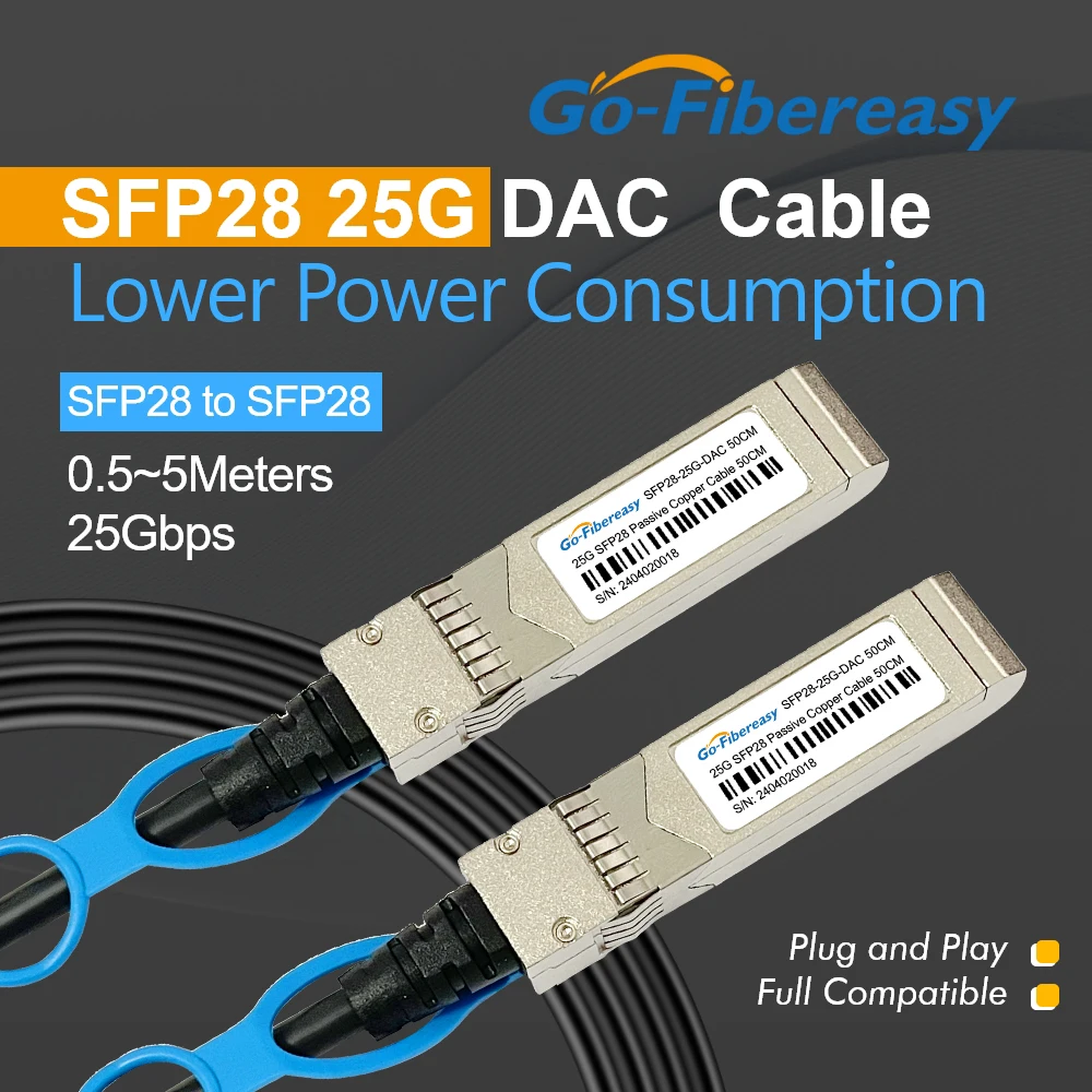 Кабель DAC 25 Гб кабель Twinax SFP28-SFP28 0 5 м 1/2/3 SFP медный совместимый с переключателем