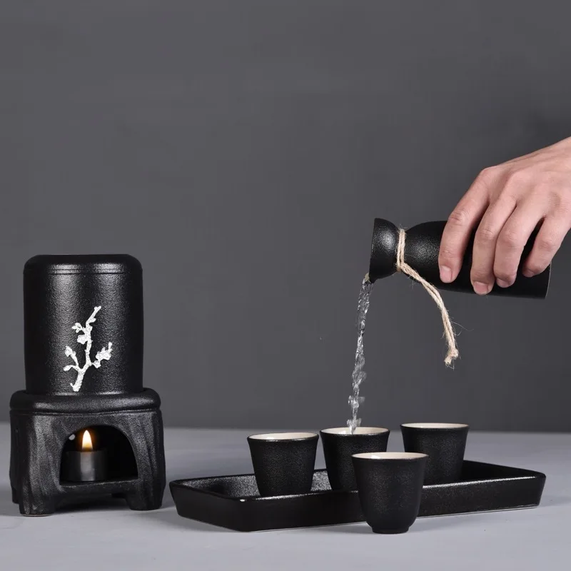 

black Warm , Japanese pot, household cup, ceramic maker, Baijiu sake, yellow rice wine