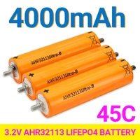 45c rechargeable lithium iron phosphate power batteries high quality large capacity for a123 ahr32113 lifepo4 battery 3 2v 4 0ah
