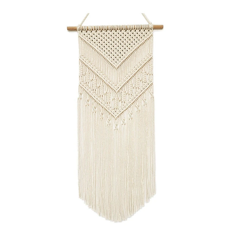 

Big Macrame Wall Hanging Tapestry With Tassels Hand Woven Nordic Style For Living Room Bedroom House Art Boho Decoration