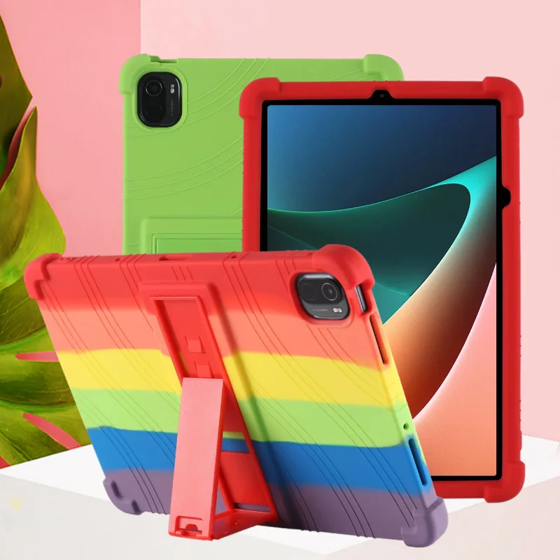 

NEW Case for Xiaomi MiPad 5 Mi Pad 5 Pro 11 Inch Silicone Shockproof Tablet Protective Cover for Xiaomi Pad 5 2021 Case+Stylus