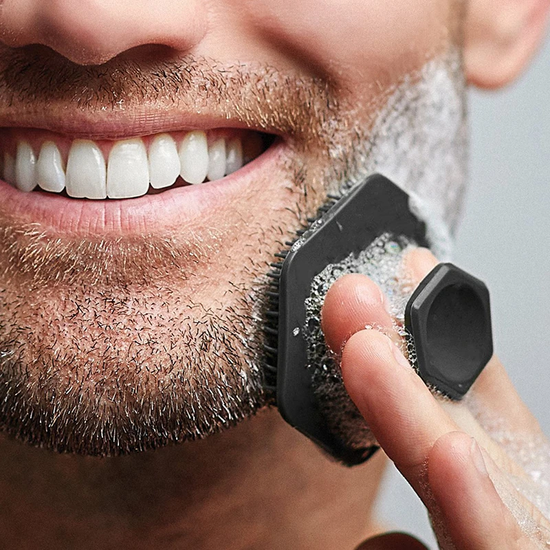 

Men Facial Cleaning Scrubber Silicone Miniature Face Deep Clean Shave Massage Face Scrub Brush Beauty Shower Skin Care Tool