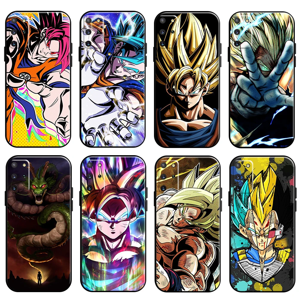 

Japan Anime Dragon Ball Goku Phone Case For Samsung Galaxy S21 S20 Plus Ultra FE 5G Silicone Cover Black Carcasa Coque Soft