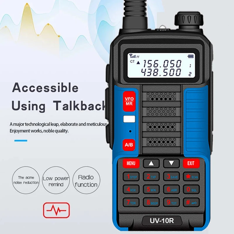 baofeng uv 10r walkie talkie 10w 5800mah vhf uhf dual band two way cb ham radio uv 10r portable usb charging radio transceive free global shipping
