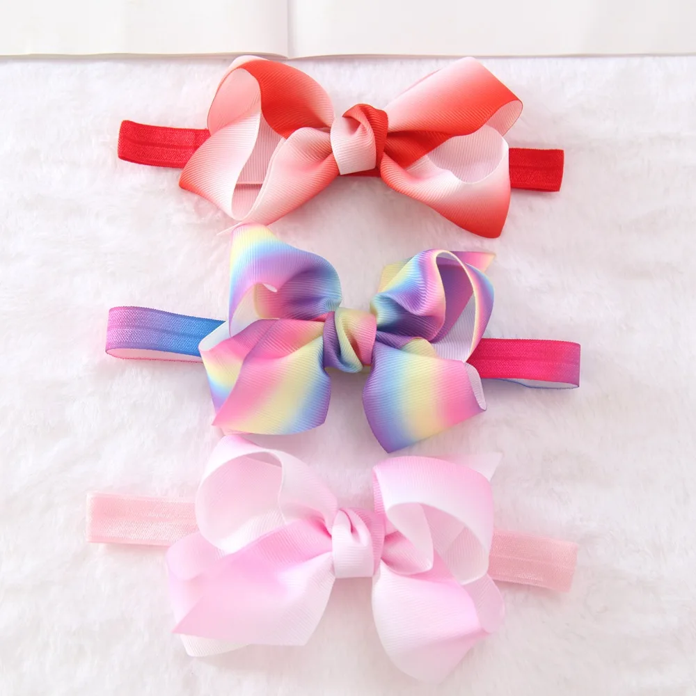 

5 Inch baby headband Hair Bow Girls Handmade headbands Boutique Grosgrain Ribbon Bow hairs Accessories headwear Accessory