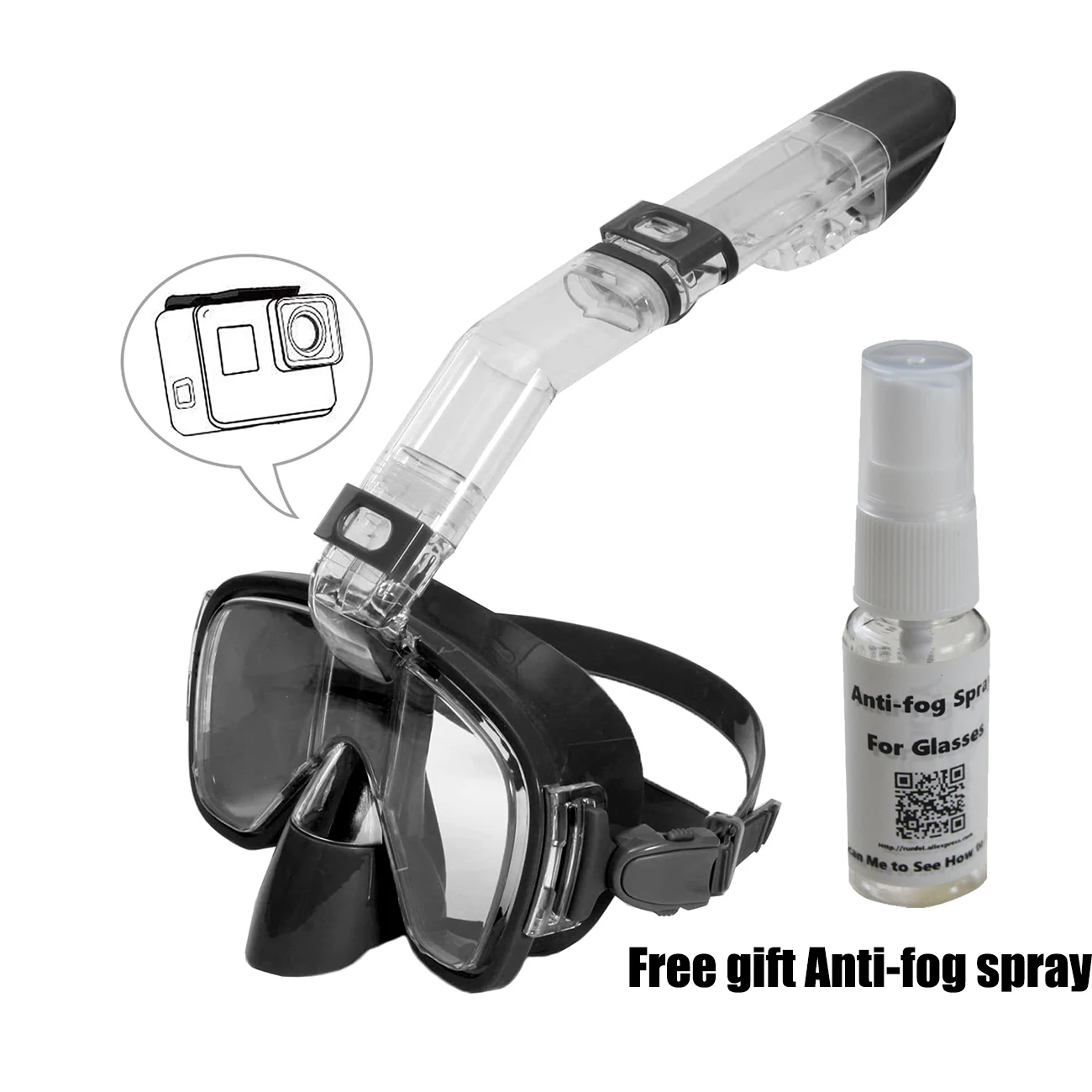 

Full Face Diving mask snorkeling mask Anti-fog Snorkel Mask Adult Dry Top Snorkeling Swimming Diving Training Mask