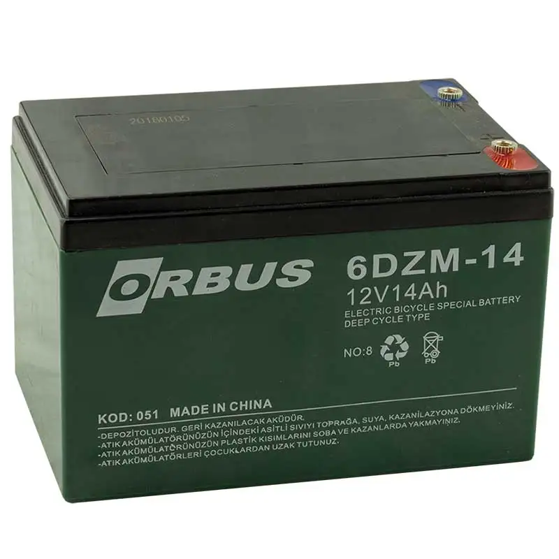 

Батарея 12 вольт 14 ампер ORBUS pop up/KIJO (x 97x95 мм) (батарея для электрического велосипеда)