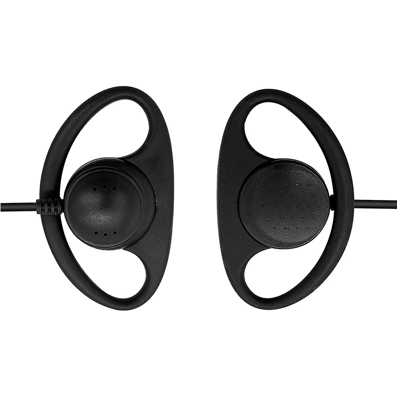 Risenke D Shape Loop Ring Walkie Talkie Earpiece with PTT Mic Compatible with Hytera HYT BD502 BD502i PD502 PD562 TC-508 TC-580