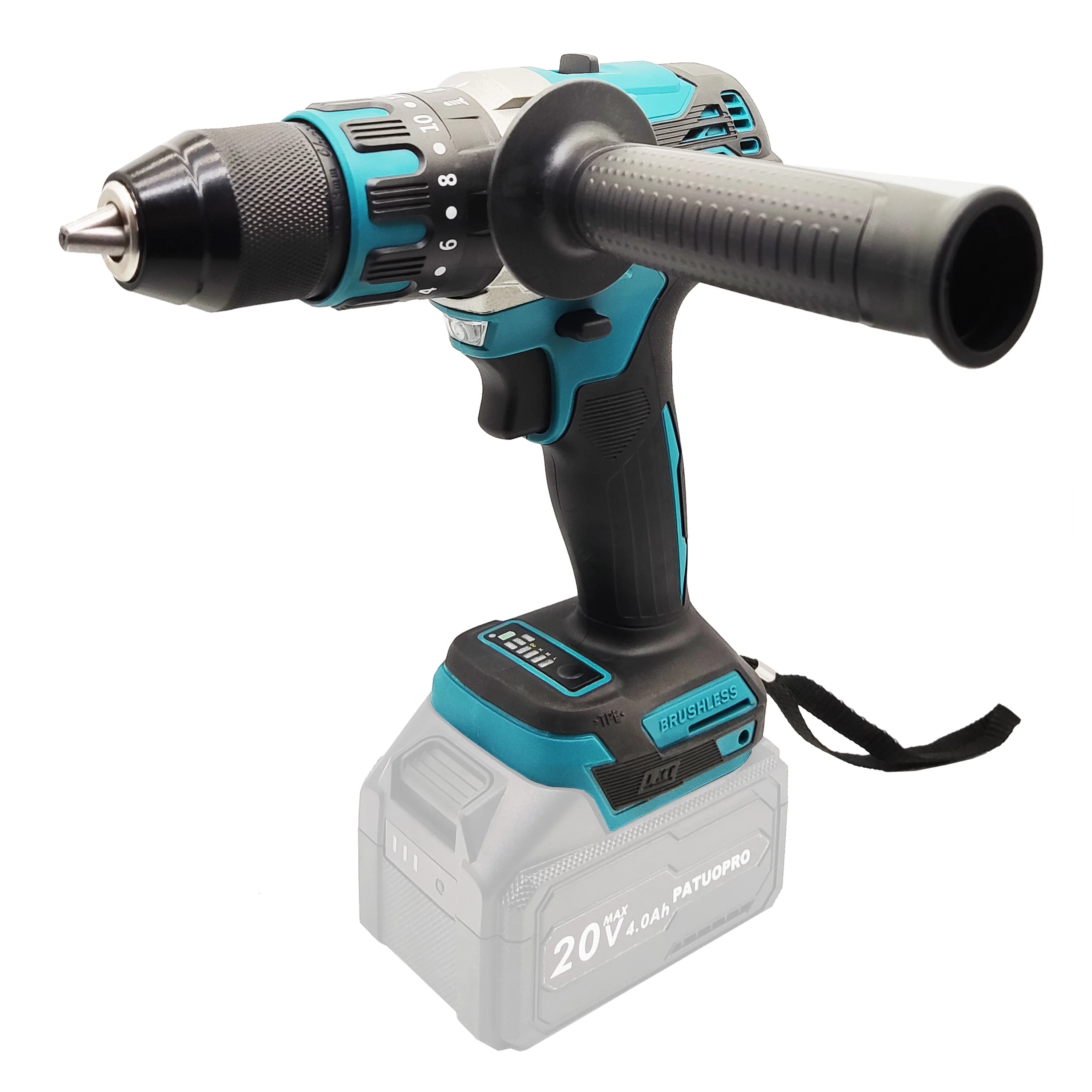 

13mm Cordless Impact Drill Electric Brushless Power Drill Screwdriver 20+3 Torque Settings fit Makita 18v Battery(No Battery)