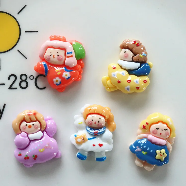 

10pcs Mini Kawaii Cute Baby Girl Flat Back Cabochons Scrapbook Diy Party Hairpin Accessories Home Decoration Craft