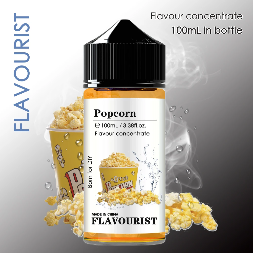 FLAVOURIST Ароматизатор попкорна FLAVOURIST, ароматизатор, концентрат, эссенция, ароматизатор воздушного риса для DIY wape E, духи, жидкий сок
