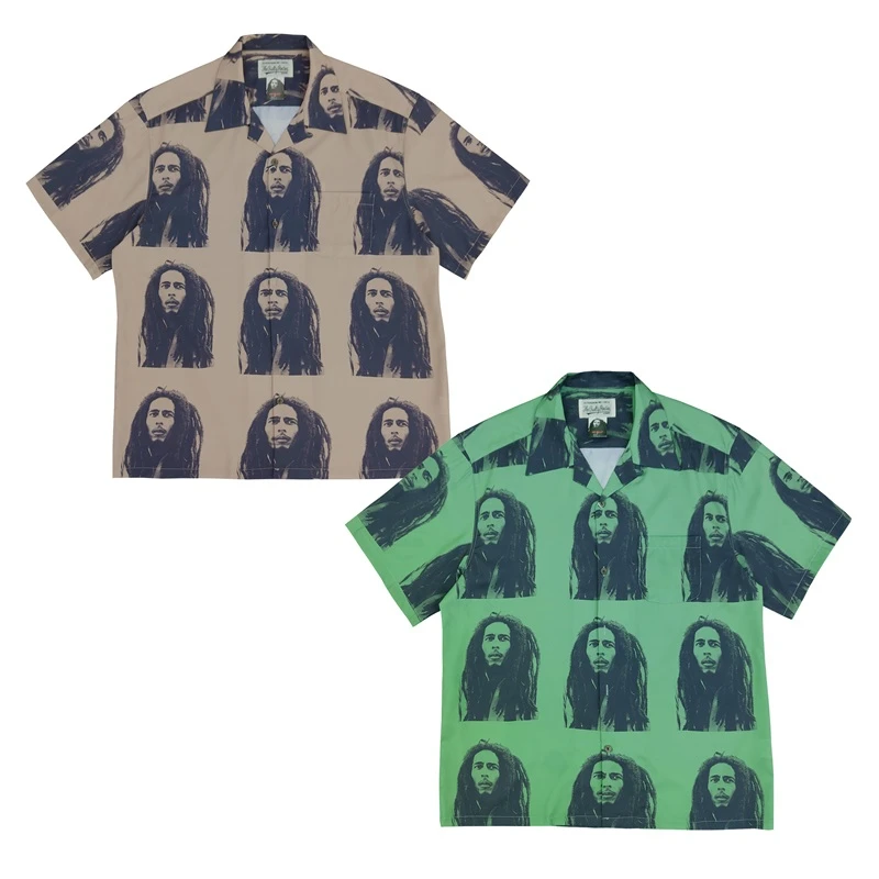 

WACKO MARIA Hawaii Beach Shirts Men Women Oversized Rock Top Tees Shirt
