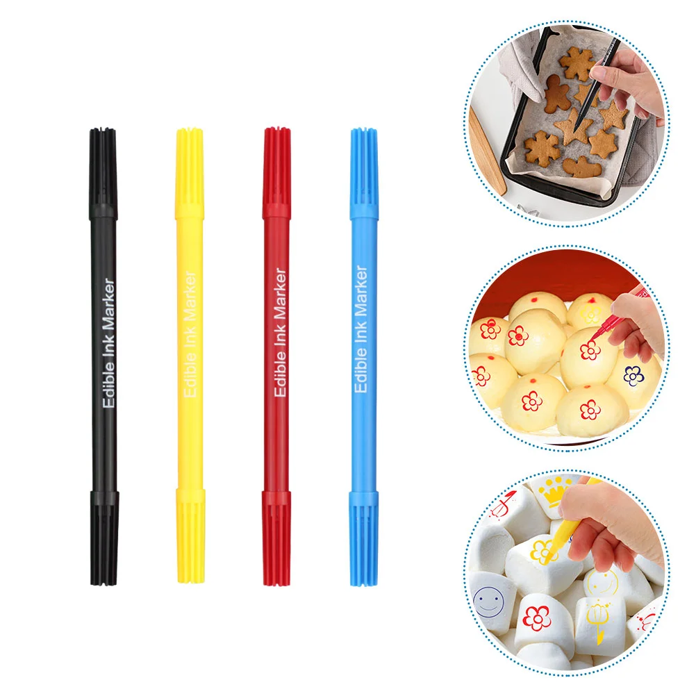 

Edible Pens Markers Pen Cakebaking Coloring Decorating Tip Dual Ink Colorful Drawingmarker Color Tool Biscuits Tools Fondant Diy