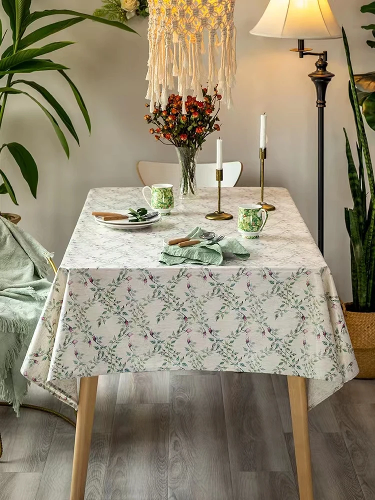 

Table cloth waterproof oil free wash rectangular luxury Nordic INS household tablecloth French custom