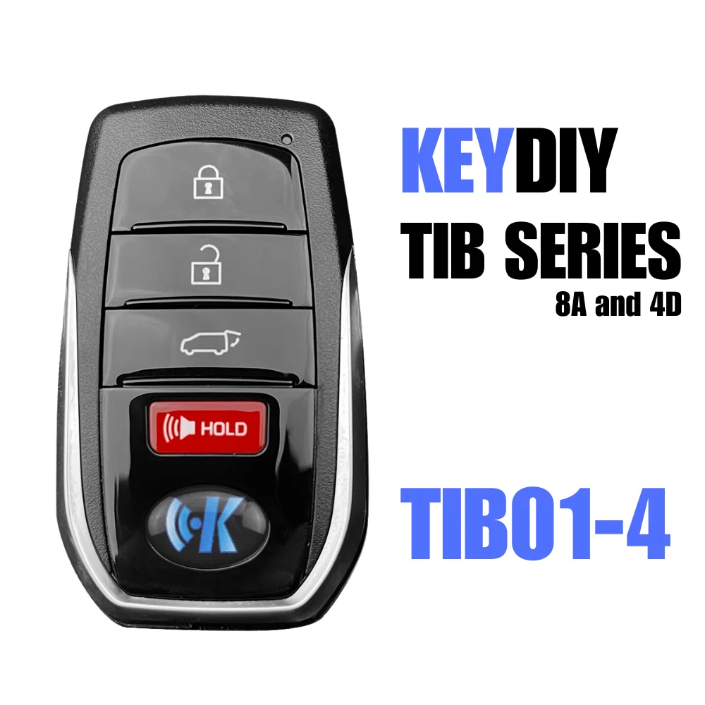 Фото Умный дистанционный ключ Keydiy TIB01-3 TIB01-4 TIB01-5 с 3, 4, 5 кнопками для Toyota, совместимый с KD X4. №3
