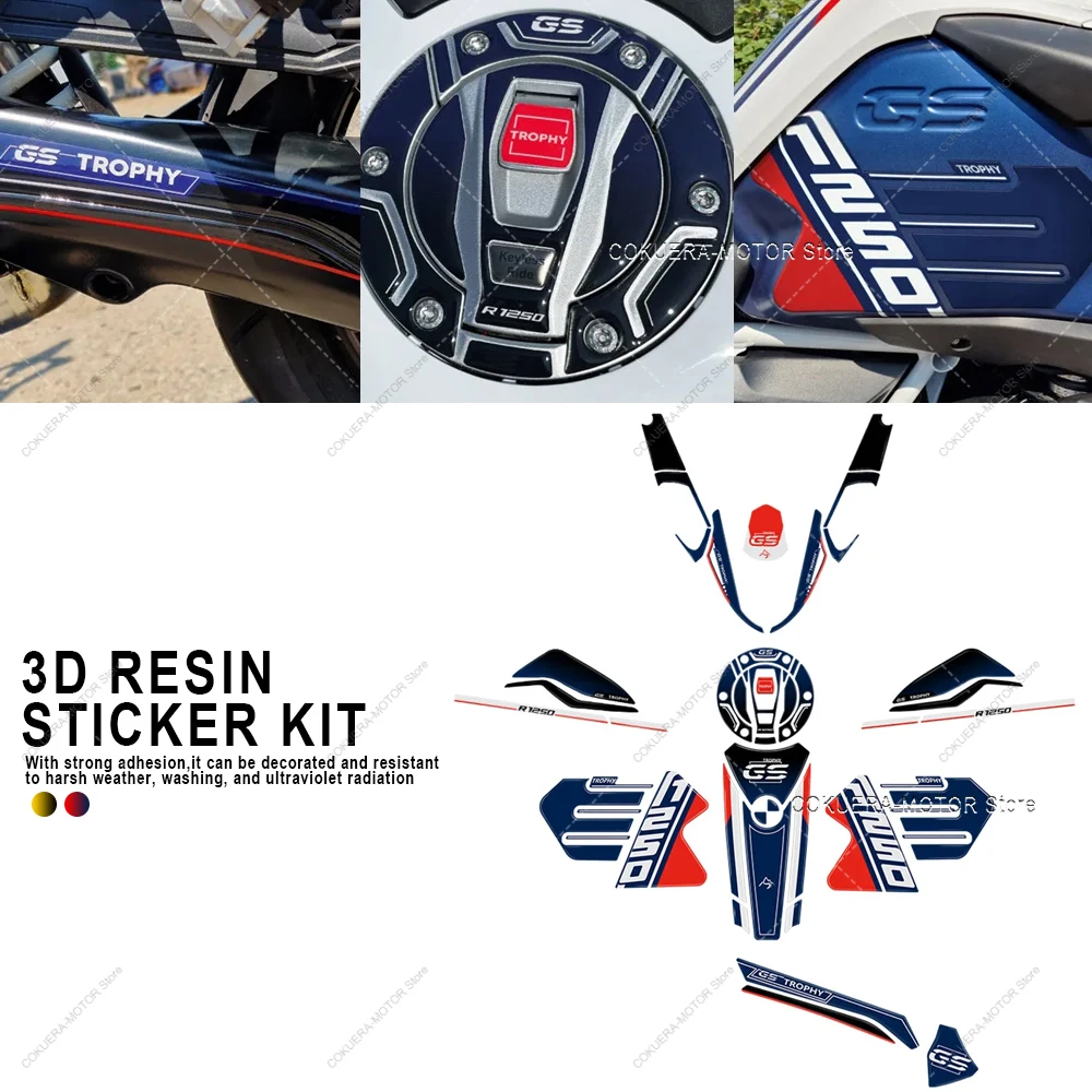 Набор защитных 3d-наклеек из эпоксидной смолы для Мотоцикла BMW R1250GS R 1250 GS