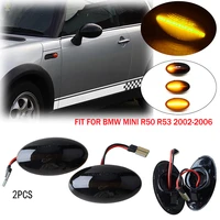 led dynamic flowing side marker light car fender sequential indicator lamp fit for bmw mini r50 r53 2002 2006 r52 2004 2008