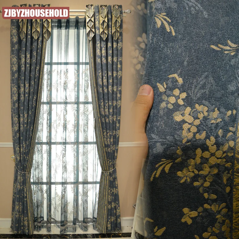 

European Luxury Curtains for Window Styles for Living Room Bedroom Elegant Drapes Embroidered Light Luxury Decoration Custom