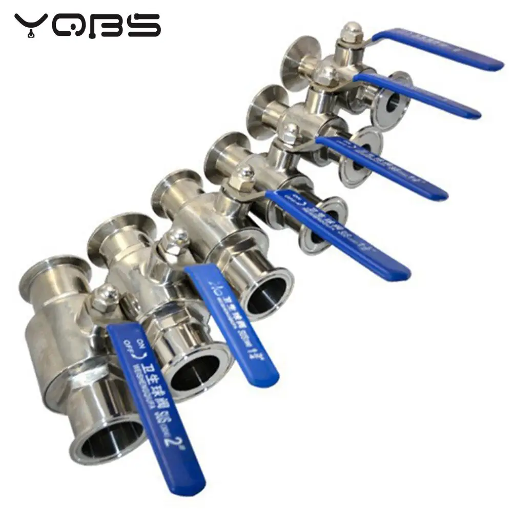Гигиенический шаровой кран YQBS с полным отверстием тройной зажим наконечник из