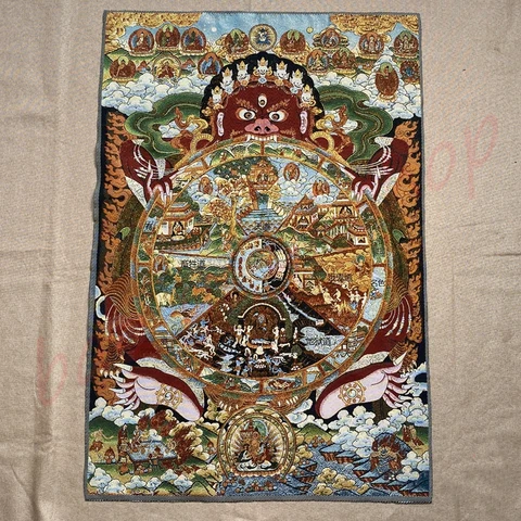 Thangka/Изысканный Тибетский тангка Будда/Религия/искусство/благоприятный Thangka/шесть дорожек реинкарнации