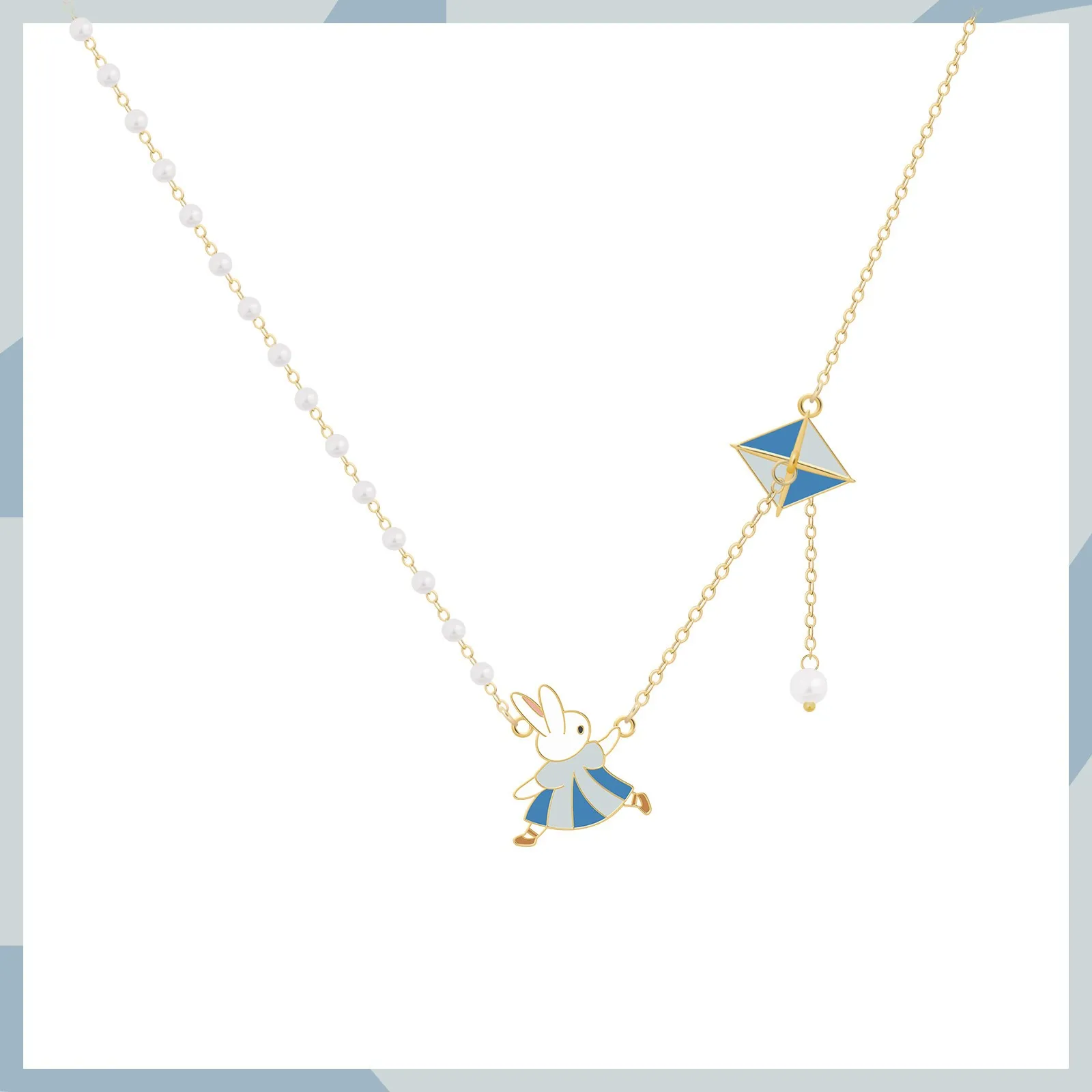 

Women's Necklace Jewelry Kite-flying bunny Original Illustrative Style Personality Maiden Short Chain Collar Chain Jewelry