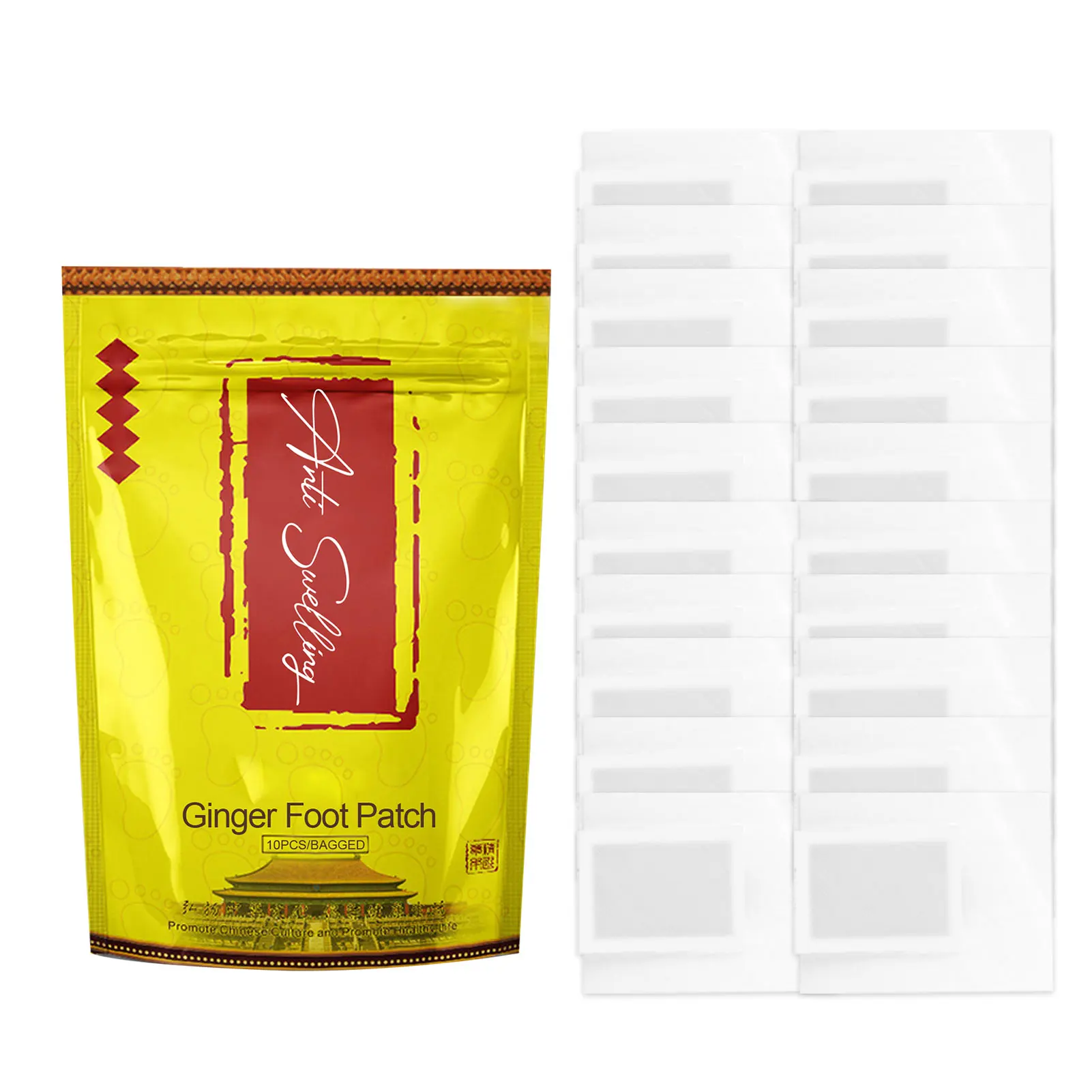 

10pcs Ginger Foot Patch Feet Warm Pad Sheet Body Neck Knee Pads For Body Care Ginger Detox Plaster For Foot Care Pain Relief