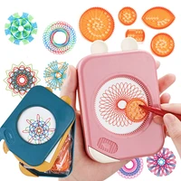 spirograph drawing toys storage set interlocking gears wheels painting drawing ruler paper pens creative educational toy for kid