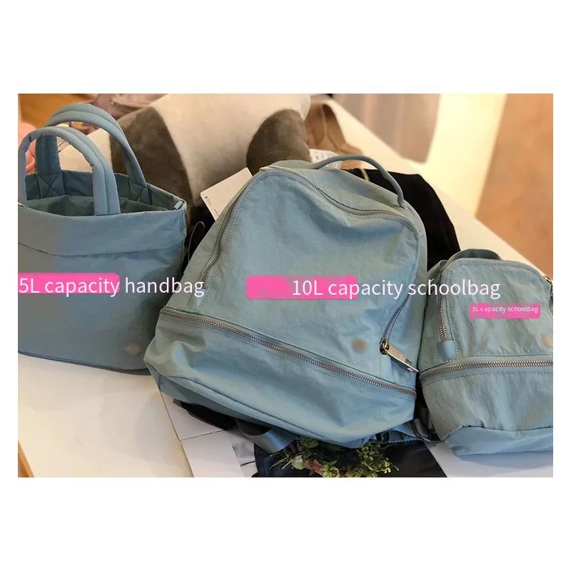 

Lulu With Mark Three Dimension Movement Leisure Commute Backpack Soft light hand carry inclined shoulder bag