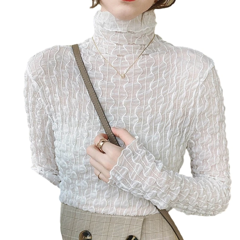 

Y166 женские рубашки с длинным рукавом и воротником-стойкой, базовые повседневные топы, повседневная мягкая верхняя одежда,