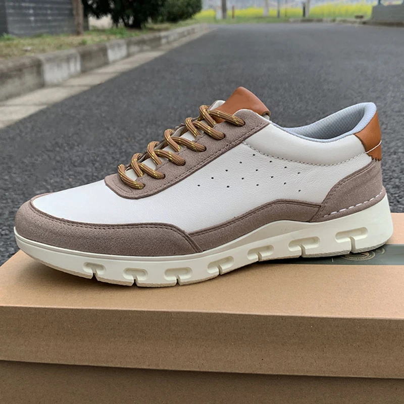 

Men's golf shoes leather breathable men's leather shoes cowhide retro color matching sports shoes