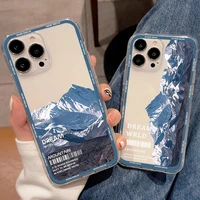 mountain landscape phone cases for iphone 11 12 13 mini se 2020 6 6s 7 8 plus x xs xr pro max pattern cover shell clear