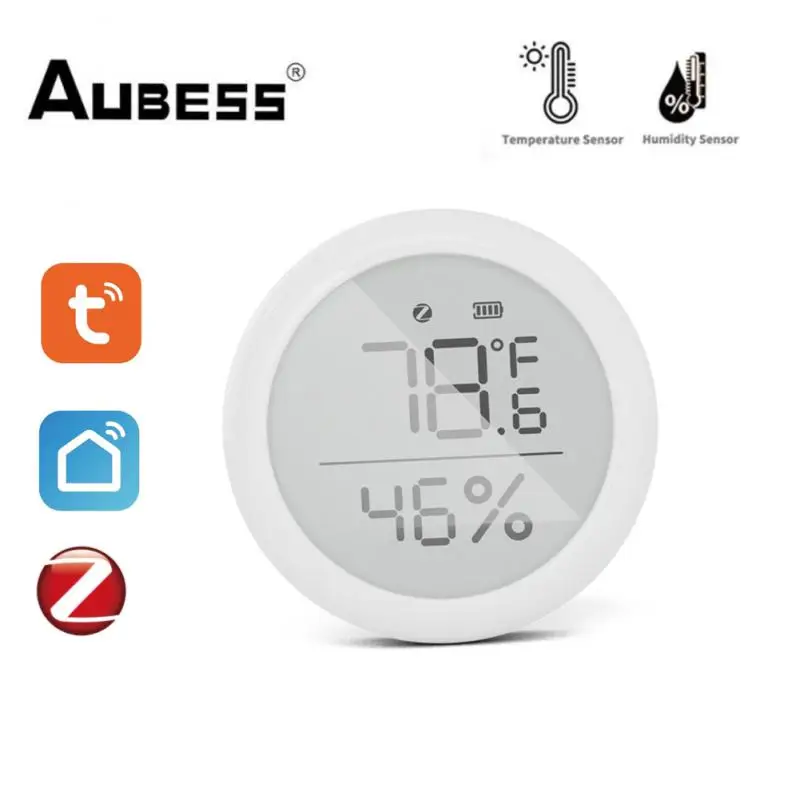 

Tuya Smart Temperature And Humidity Sensor Indoor Hygrometer Thermometer Smart Life Control ZigBee Hub Gateway With LCD Display